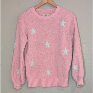 UGG Pastel Pink Knit Soft Plush Sherpa‎ Sweater Stars